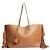 Saint Laurent Brauner Leder-Tote-Bag mit Fransen