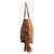 Saint Laurent Brauner Leder-Tote-Bag mit Fransen - Ansicht 2
