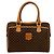 Céline Celine Vintage Macadam Blazon Pattern Handtasche Braun