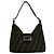 Fendi Vintage Zucca FF Pattern Schultertasche Braun Schwarz