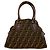 Fendi Zucca FF Muster Canvas und Leder Mini Tote Braun Schwarz