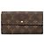 Cartera larga Sarah Monogram marrón Louis Vuitton Castaño