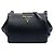 Borsa a tracolla Prada Black Saffiano and City Calf Light Frame Nero