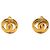 Orecchini Chanel Gold CC placcati oro tondi con clip D'oro