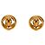 Orecchini Chanel Gold CC placcati oro tondi con clip D'oro - vista 2