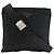 Borsa a tracolla in raso nero con zip Prada