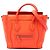 Céline Borsa Celine Orange Nano Leather Luggage Tote Arancione