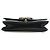 Chanel Black Small Chevron Sheepskin Subtle Flap Nero - vista 3