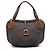 Céline Celine Carriage Tote aus grauer Canvas Braun Anthrazitgrau