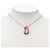 Collana con pendente O Kelly in argento placcato palladio e pelle Swift Hermès Rosa - vista 4