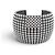 NUOVO BRACCIALETTO BALENCIAGA GLAM STRASS CUFF TAGLIA S 15.5 ARGENTO