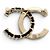 NEUER CHANEL LOGO CC BROSCHE STRASS LEDER VERFLECHTE KETTE GOLDTON METALL Golden - Ansicht 2