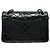 Timeless BORSA CHANEL MINI CLASSIC DOUBLE FLAP IN PELLE NERA MATELASSÉ Nero - vista 2