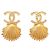NUOVI ORECCHINI CHANEL ABA063 CONCHIGLIA LOGO CC ORO D'oro