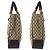 Borsa Tote Gucci Bamboo GG Canvas Marrone Beige - vista 6