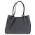 Borsa tote Gucci in tela GG nera e pelle Nero