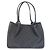 Borsa tote Gucci in tela GG nera e pelle Nero - vista 2