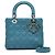 Dior Lady Dior Medium Blu Cannage Agnello Argento