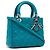 Dior Lady Dior Medium Blu Cannage Agnello Argento - vista 4