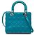 Dior Lady Dior Medium Blu Cannage Agnello Argento - vista 5