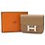 Hermès Portafoglio pieghevole slim Hermes Constance Beige Marrone - vista 6