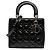 Dior Lady Dior Medium Vernice Nero Argento
