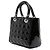 Dior Lady Dior Medium Vernice Nero Argento - vista 3