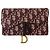 Borsa a tracolla clutch Christian Dior Oblique Saddle Bordeaux Rosso