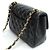 Borsa a tracolla Chanel Mini Classic in agnello Nero - vista 2