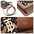 Burberry Mini borsa a tracolla Robin in pelle di vitello marrone monogramma TB in velluto - vista 7