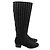 Saint Laurent Crystal Stud Long Boots Black - view 6