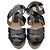 Salvatore Ferragamo Sandali con zeppa in vernice nera Nero - vista 2