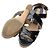 Salvatore Ferragamo Sandali con zeppa in vernice nera Nero - vista 3