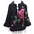 Kenzo Strickjacke mit Blumenstickerei Schwarz