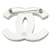 Chanel Spilla White Blue Strass CC Logo Bianco - vista 3