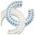 Chanel Spilla White Blue Strass CC Logo Bianco - vista 4
