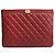 Chanel Clutch trapuntata Burgundy Boy Serie Medium Rosso