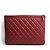 Chanel Clutch trapuntata Burgundy Boy Serie Medium Rosso - vista 3
