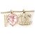Chanel Collana Love CC in metallo dorato con cuore di cristallo rosa e perle D'oro - vista 4