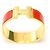 Hermès Bracciale Click Clack PM da donna in smalto corallo e placcato oro Rosso - vista 2