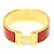 Hermès Bracciale Click Clack PM da donna in smalto corallo e placcato oro Rosso - vista 3