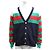 Gucci Gestreickter Wollstrickcardigan mit V-Ausschnitt Mehrfarben