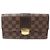 Louis Vuitton Cartera Cecilia en lona Damier Ebene Castaño
