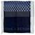 Louis Vuitton Sciarpa lunga in doppio chiffon di seta blu  - vista 6