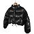 Prada Wandelbare kurze Steppjacke Schwarz
