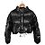 Prada Wandelbare kurze Steppjacke Schwarz - Ansicht 3