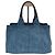 Prada Tote Bag in Denim Canapa Blu