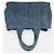 Prada Tote Bag in Denim Canapa Blu - vista 2
