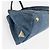 Prada Tote Bag in Denim Canapa Blu - vista 7