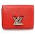 Louis Vuitton Carteira e porta-moedas Coccinelle Twist em couro Epi Vermelho